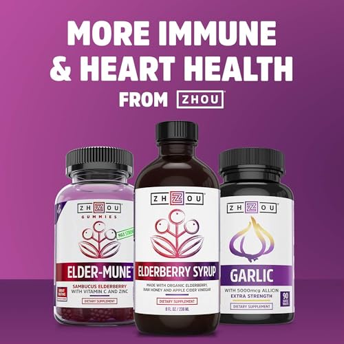 Zhou Resveratrol Supplement | Healthy Aging, Immune System &amp; Heart Health Support | Powerful Antioxidant Benefits | 30 Servings, 60 Veg Caps