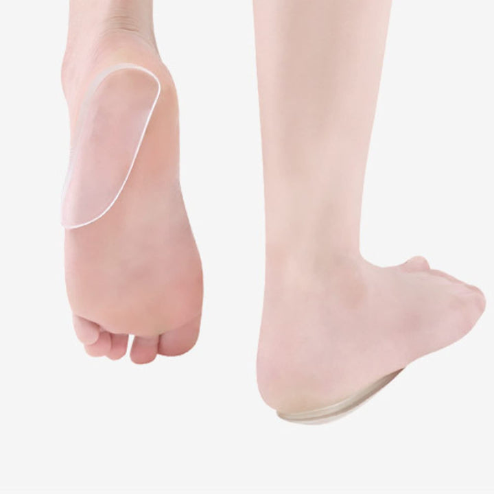 Medial &amp; Lateral Heel Wedge Silicone 2 Pairs - Universal - Adhesive Shoe Insert for Knock Knee Pain, Bow Legs, Foot Alignment - Pronation, Supination