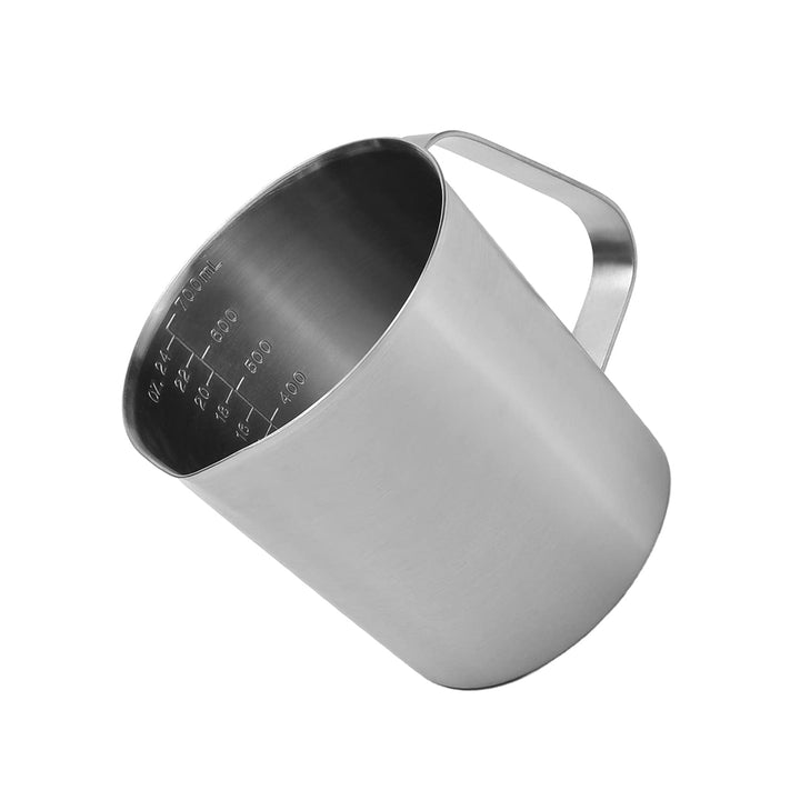 Measuring Cup with Handle 24 Ounce 304 Stainless Steel Graduated Beaker 700ml Measuring Beaker for Lab Kitchen Restaurants Bars 1Pcs