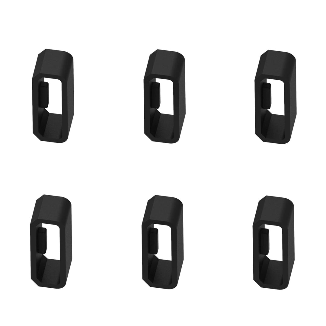6-Pack Replacement Fastener Ring for Garmin Vivosmart HR/HR+ Bands, Silicone Connector Security Loop for Garmin Vivosmart/Vivosport/Vivoactive 4S/Vivomove 3S/Venu 2s(Black-6pcs)
