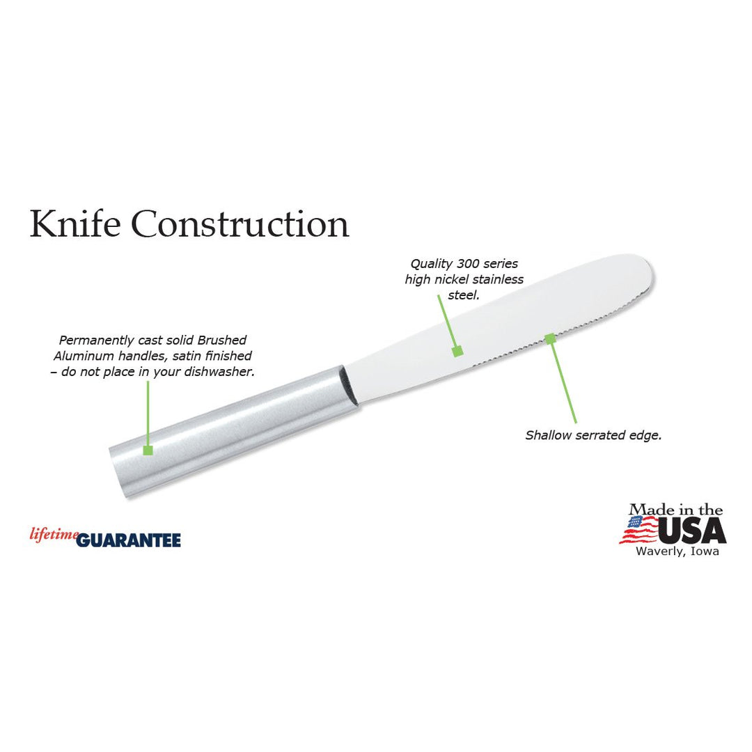 Rada Cutlery Super Spreader - Spreading Knife Made from Stainless Steel With Brushed Aluminum Handle Made in USA