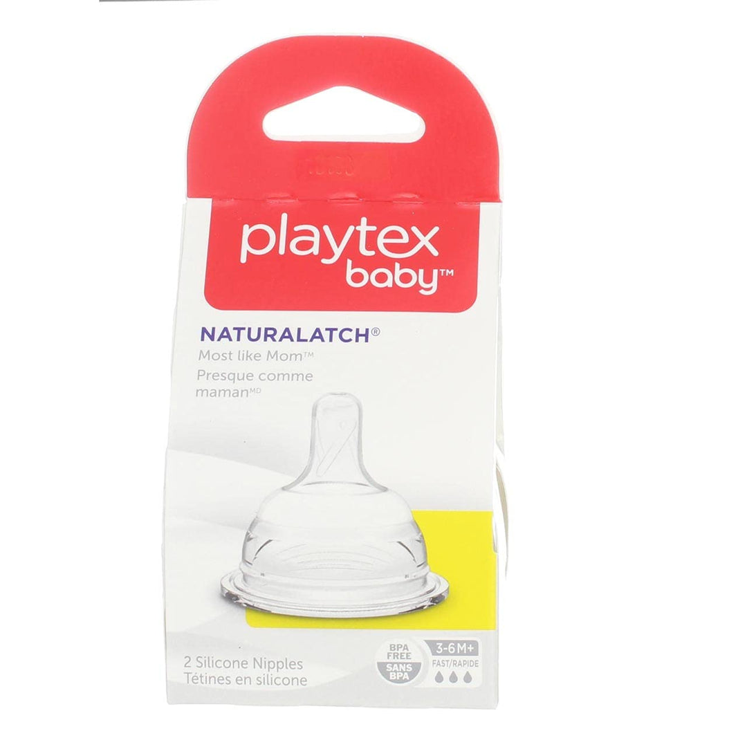 Plytx Nat Latch Nipple Fs Size 2pk Playtex Natural Latch Nipple Fast Flow 2pk