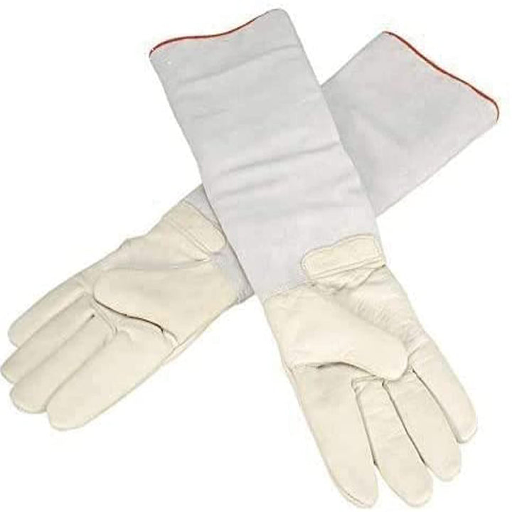 Ultra Long Cryogenic Gloves Outdoor Snow Shoveling Low Temperature Waterproof Protective Gloves Liquid Nitrogen Frozen Gloves Cold Storage White24.41inch (Large)