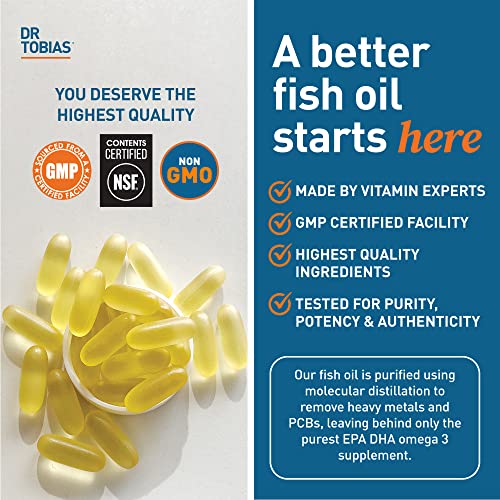 Omega 3 Fish Oil, 2000mg Triple Strength with 800mg EPA 600mg DHA Per Serving, Fish Oil Omega 3 Supplements for Heart, Brain &amp; Immune Support, 180 Softgels, 90 Servings