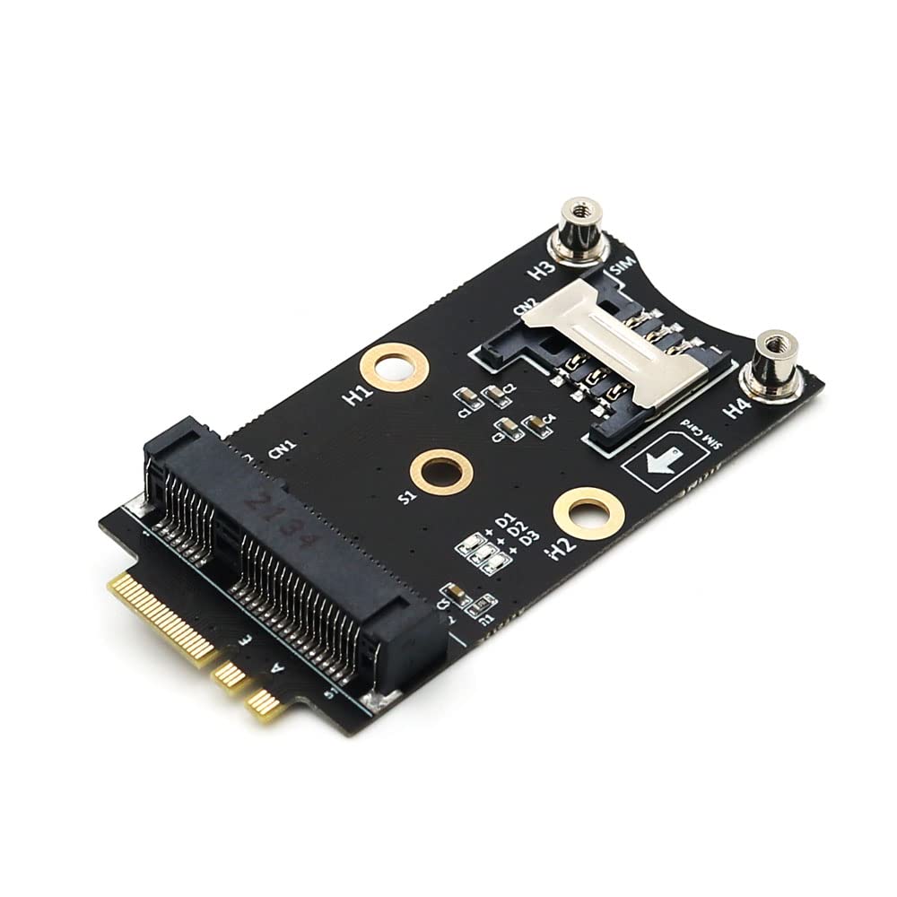 Mini PCI-E to M.2(NGFF) Key A/E Adapter with SIM Card Slot