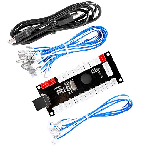 Zero Delay Arcade USB Encoder Pc to Joystick for Mame Jamma &amp; Other Pc Fighting Games for American Style Arcade Joystick &amp; HAPP Style Arcade Buttons