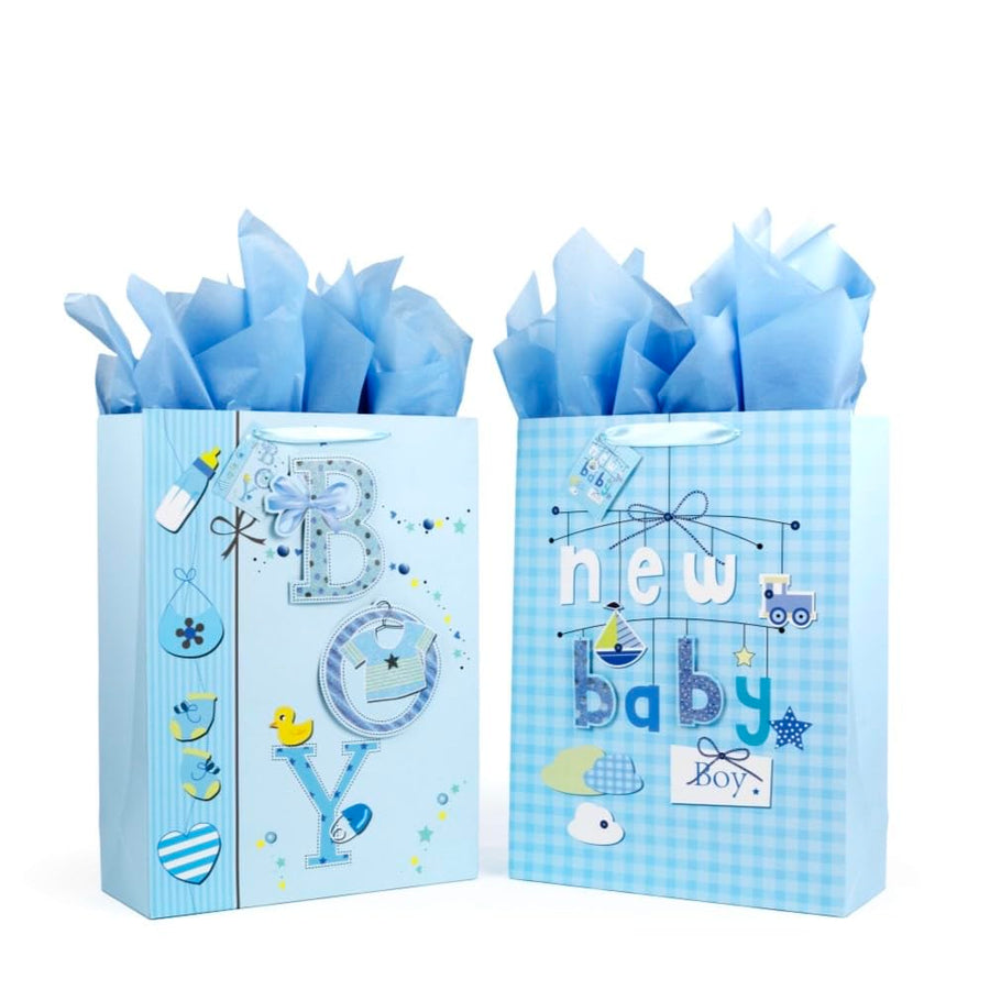 16.5 Extra Large Baby Shower Gift Bags (Glitter Pop-up 