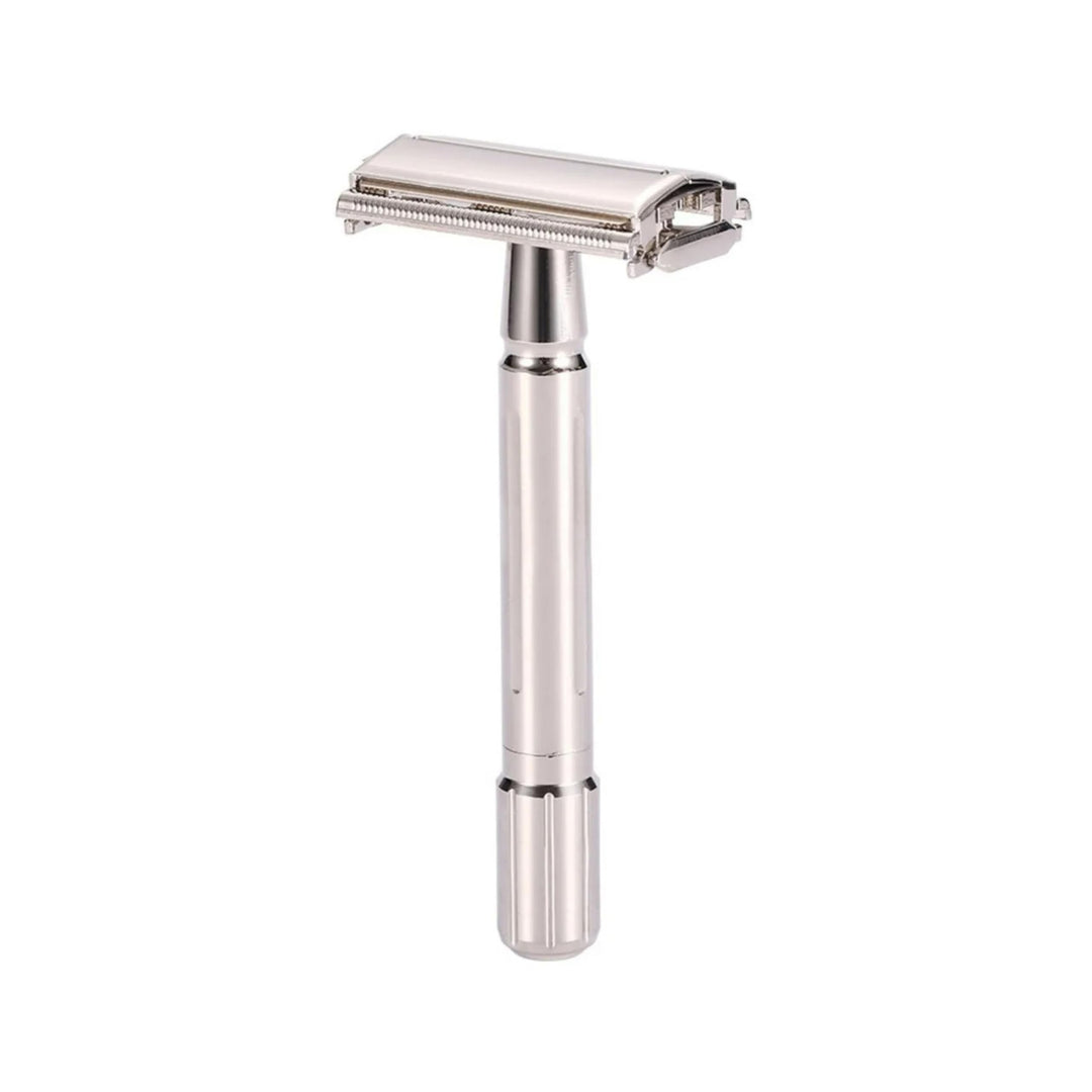 Shaving Factory Twist to Open Double Edge Safety Razor and 10 Blades