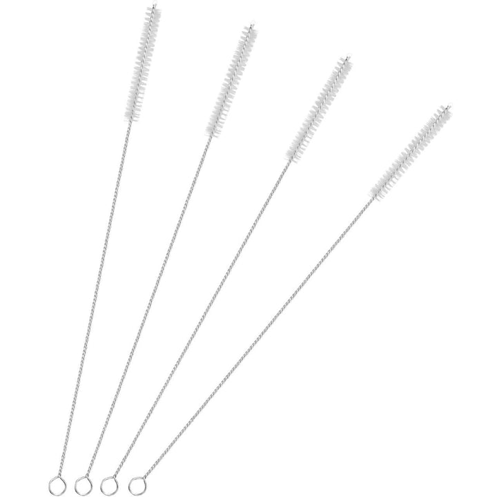Drinking Straw Cleaning Brushes Set 17 Extra Long 1/2 Extra Wide Pipe Tube Cleaner Nylon Bristles Stainless Steel Handle - 17 x 1/2 (12 mm) - Set of 4