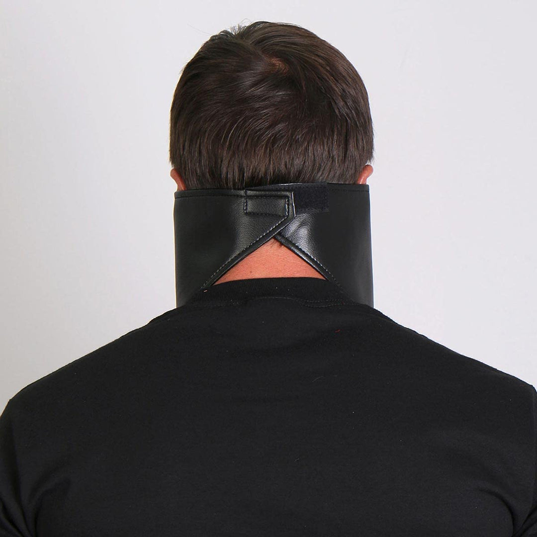 Hot Leathers Leather Neck Warmer with Fleece Lining (Bl