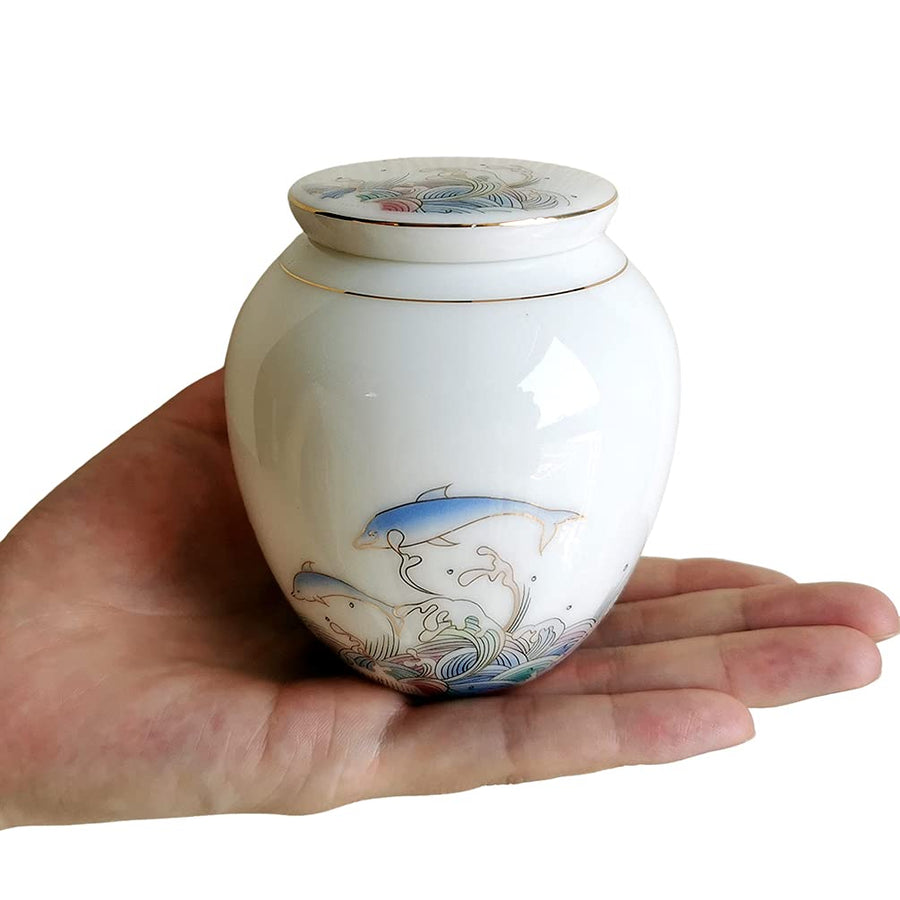 Ocean Dolphin Urns for Human Ashes - Small Keepsake Cre