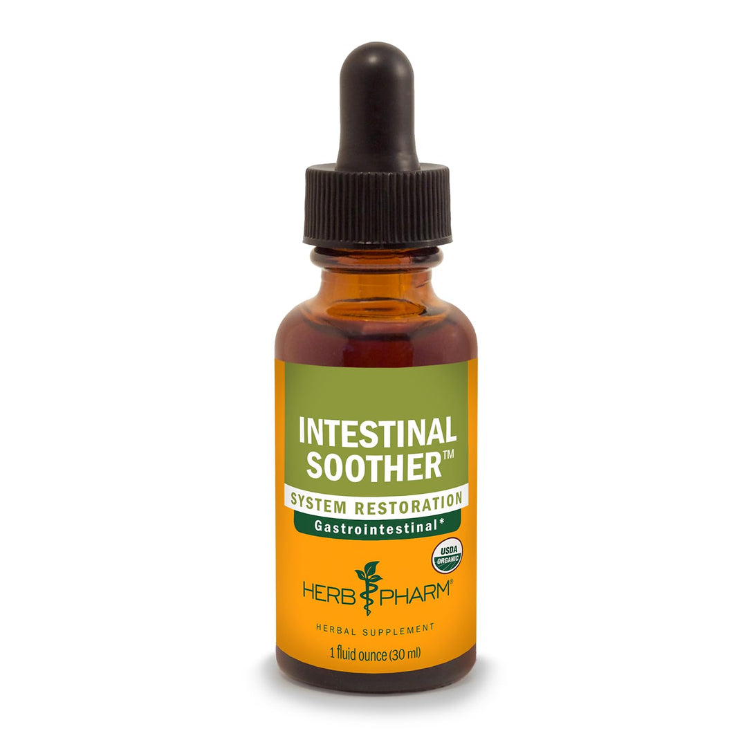 Certified Organic Intestinal Soother Liquid Herbal Formula with Turmeric Extract - 1 Ounce (FIS01)