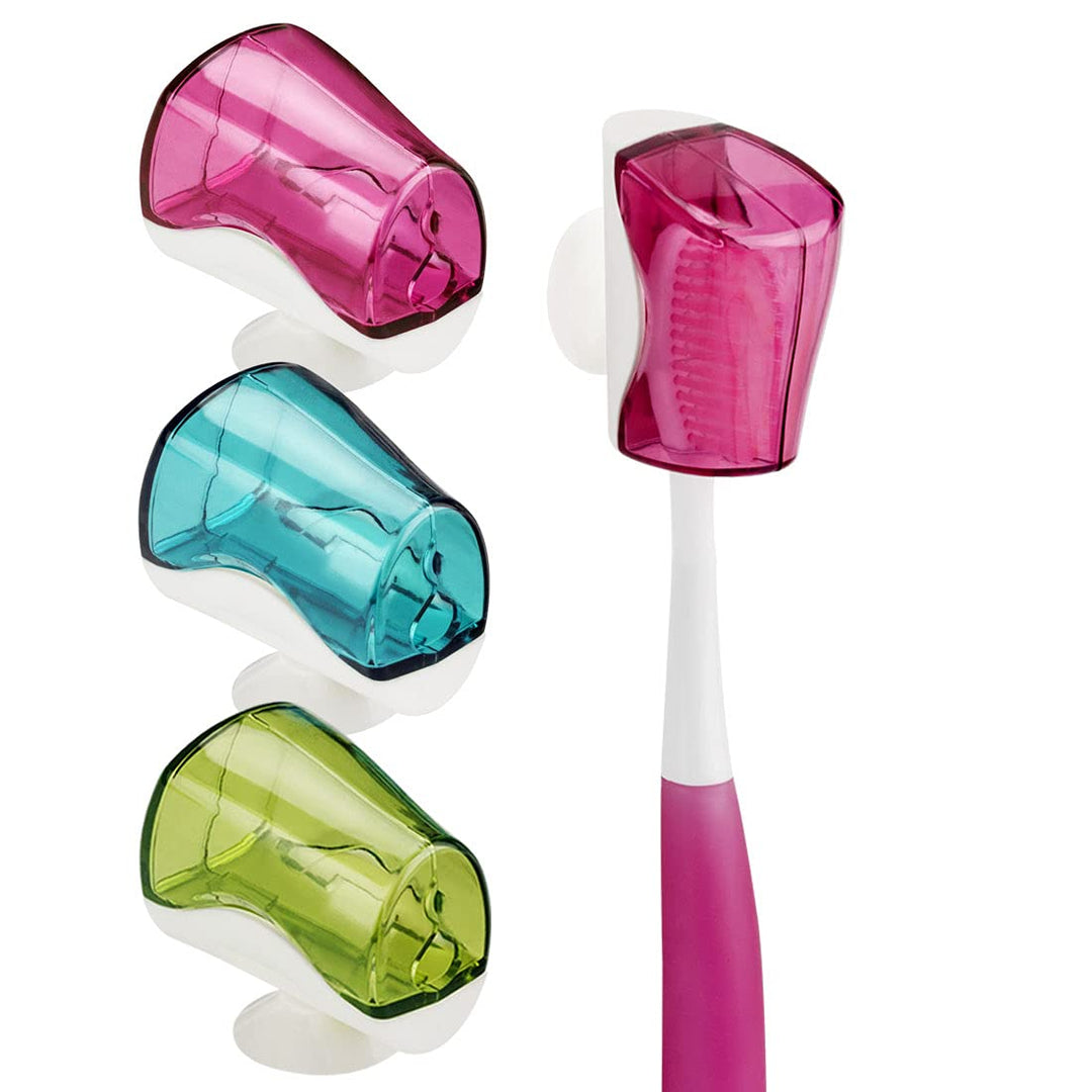 Linkidea Travel Toothbrush Head Covers with Suction Cup