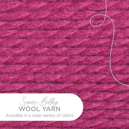 Wool-Ease Thick &amp; Quick Yarn, Soft and Bulky Yarn for Knitting, Crocheting, and Crafting, 1 Skein, Raspberry