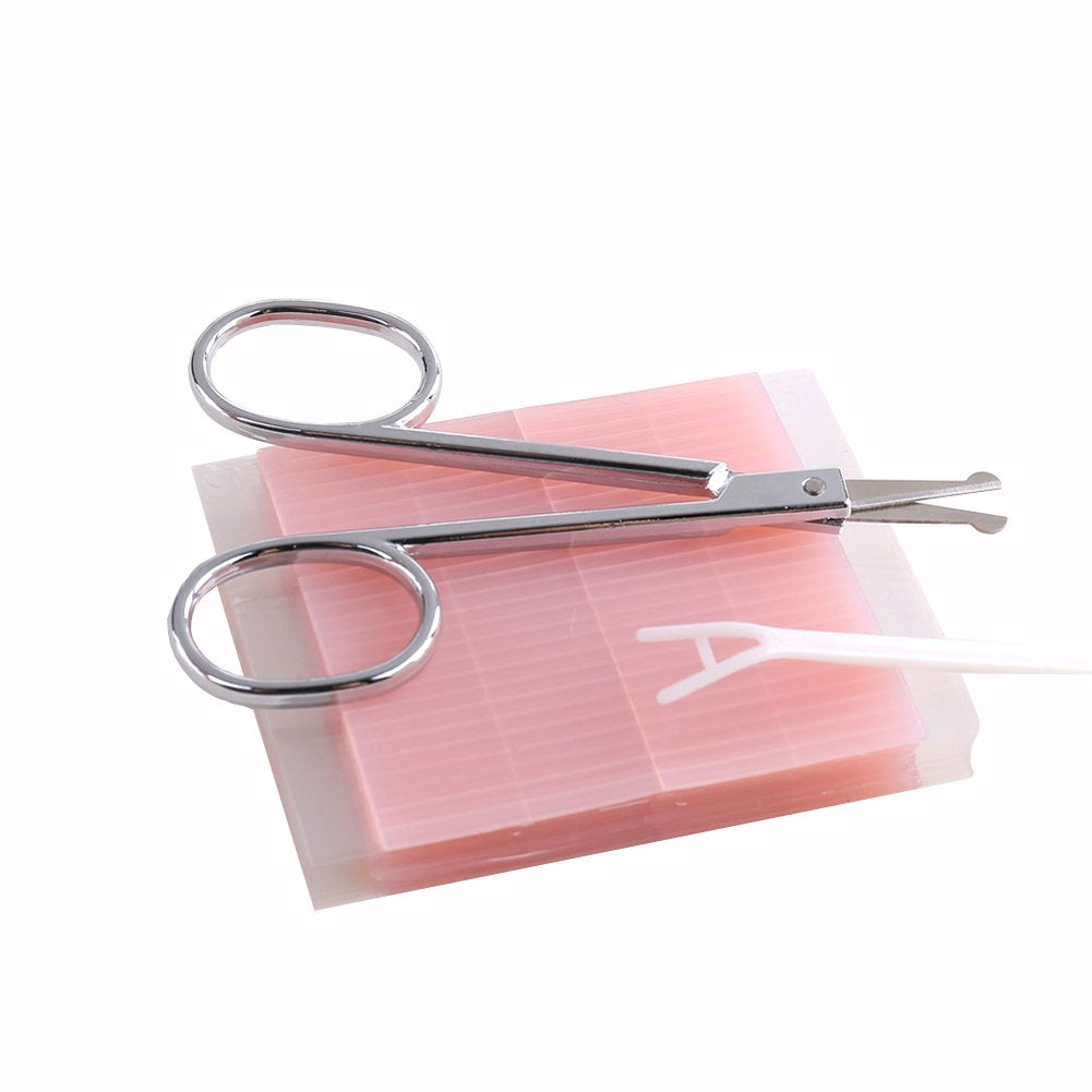 Scala Pro 572Pcs 0.5Mm Makeup Eyelid Double Sided Tape Big Eye Decoration Invisible Double Fold Eyelid Shadow Sticker Double Eyelid Tape Tool(With Fork Rods, Scissors)