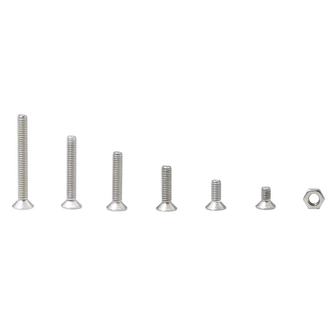 260 Pcs M3 Hex Socket Flat Head Countersunk Bolts Screw Nut Assortment Kit-304 Stainless Steel