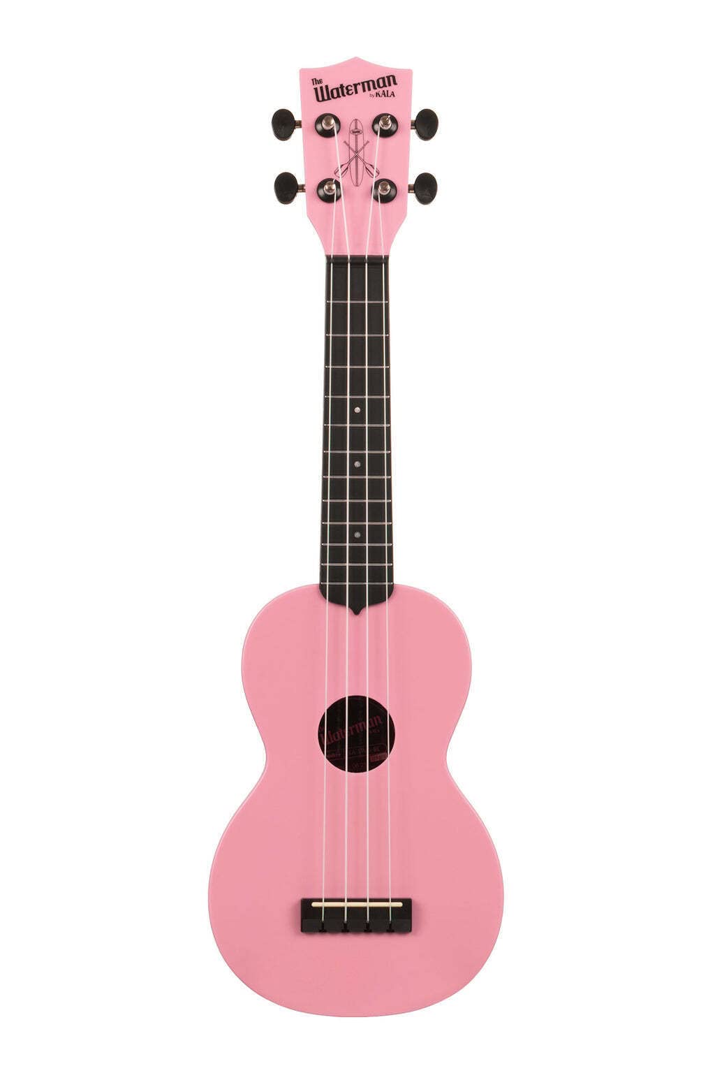 Soft Pink Matte Black Trim Classic Ukulele Soprano with Tuner and Cloth…
