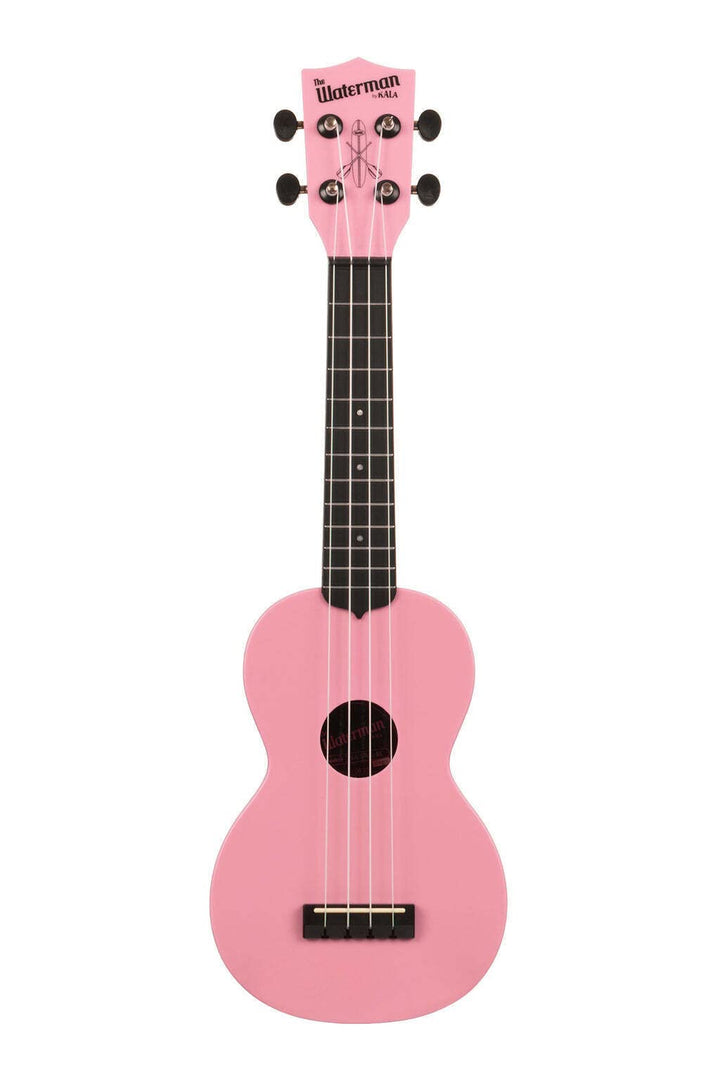 Soft Pink Matte Black Trim Classic Ukulele Soprano with Tuner and Cloth…