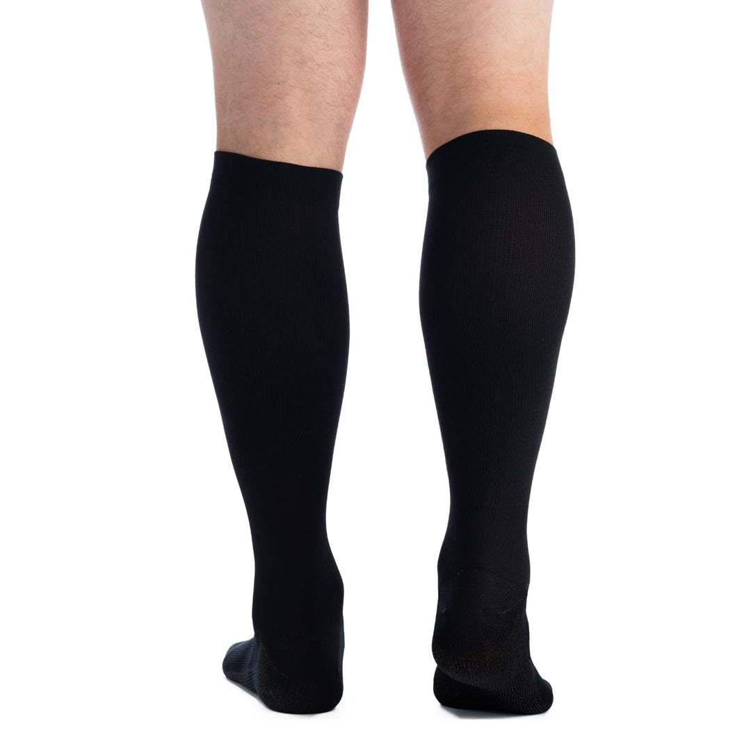 Men&#39;s Copper USA Made Compression Socks 20-30 mmHg Firm Pressure Everyday Support Stockings (XL, Black)