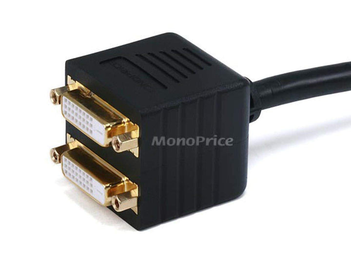 Video Splitter - DVI-D Male to DVI-D Female x2, Gold Plated, Black
