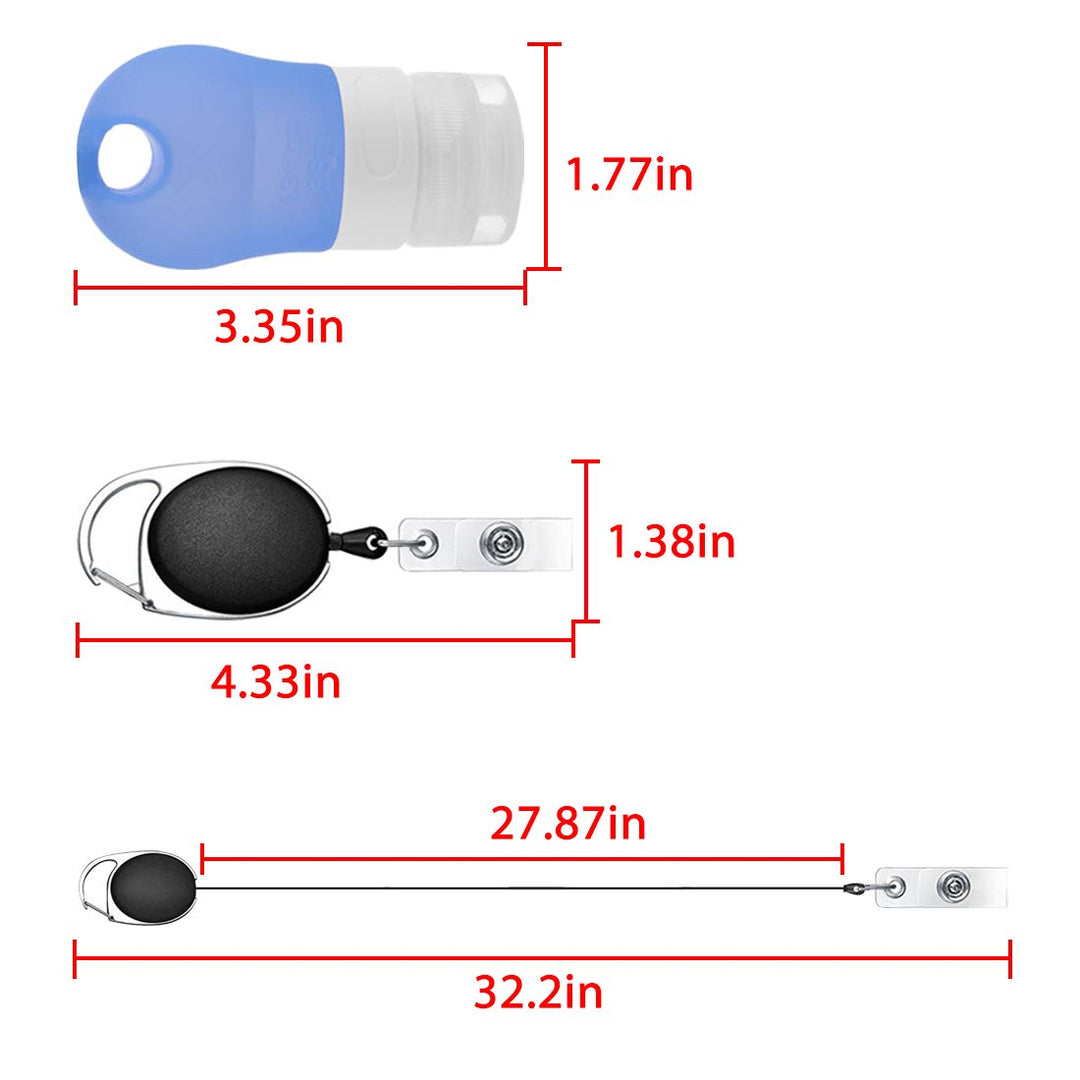 Linkidea Portable Silicone Travel Bottles Set, Empty Ha
