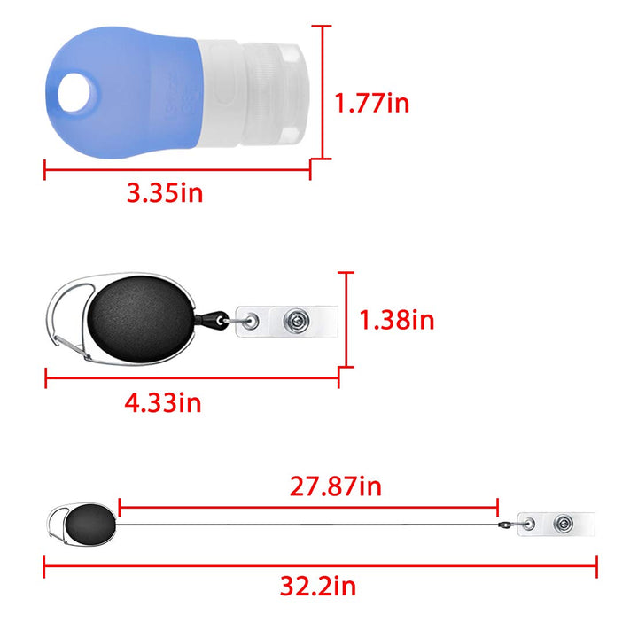 Linkidea Portable Silicone Travel Bottles Set, Empty Ha