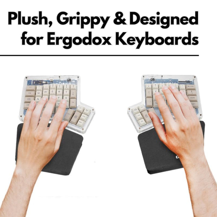 Grifiti Fat Wrist Pad Massdrop Ergodox 2 Piece Set About 6.5 x 4.2 x 0.75 Inch Mirror Image Wrist Rests for Ergodox and Infinity Keyboard Sets Smooth Skiin Black Nylon