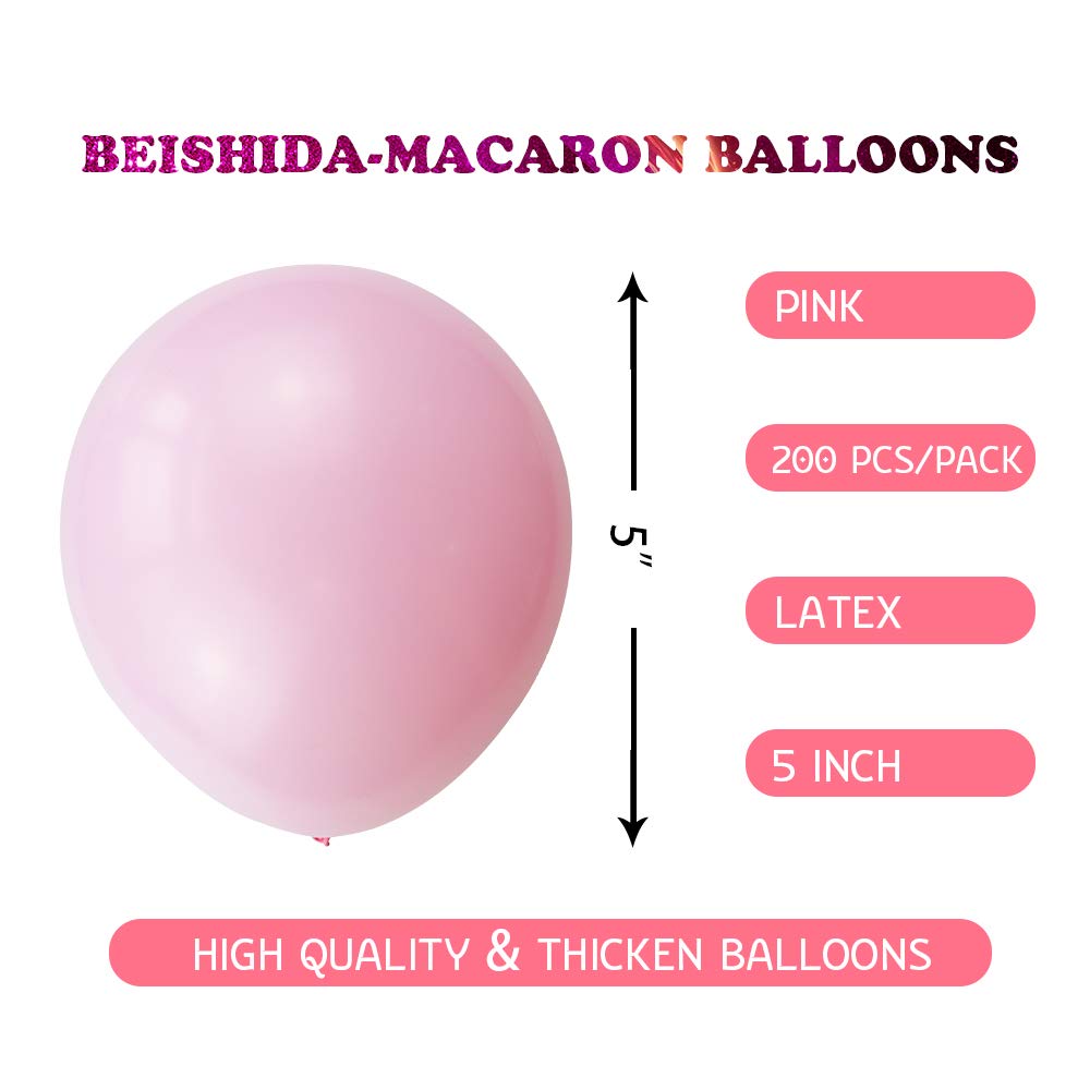 5 Inch Mini Pink Party Pearl Balloons,200 pcs Light Pink Macaron Latex Balloons for Birthday Wedding Engagement Anniversary Christmas Festival Picnic or any Friends &amp; Family Party Decorations Supplier