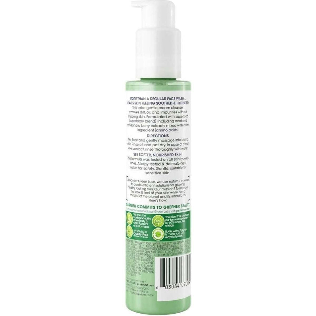 Green Labs Amino-Berry Soft Gentle Facial Cream Cleanser Hydrates and Soothes Skin, 5.07 fl oz