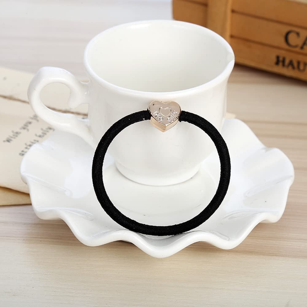 Casualfashion 20Pcs New Korean Fashion Women Hair Accessories Cute Black Elastic Hair Bands Girls Hairband Hair Rope Rubber Band