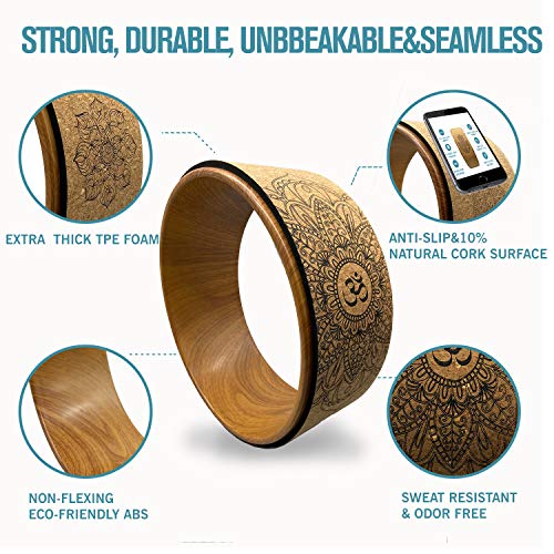 Aozora Yoga Wheel 13 with Most Detailed Book Step by Step Guide on How to Do 30+ Poses,! Perfect for Stretching and Improving Backbends (Mandala)