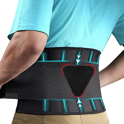 FEATOL Breathable Back Brace with Lumbar Pad for Women 