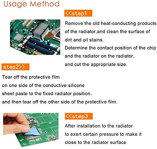 AIYUNNI Thermal Pad, 100x100x0.5mm Highly Efficient The