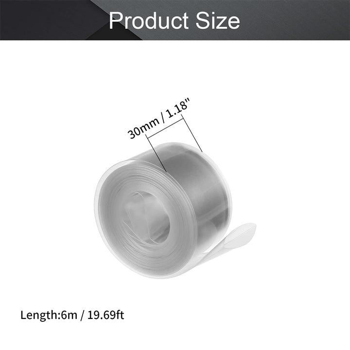 30mm Flat Width 6m Length Battery Heat Shrinkable Tube PVC Heat Shrink Tube Clear for 1 x 18650 Battery