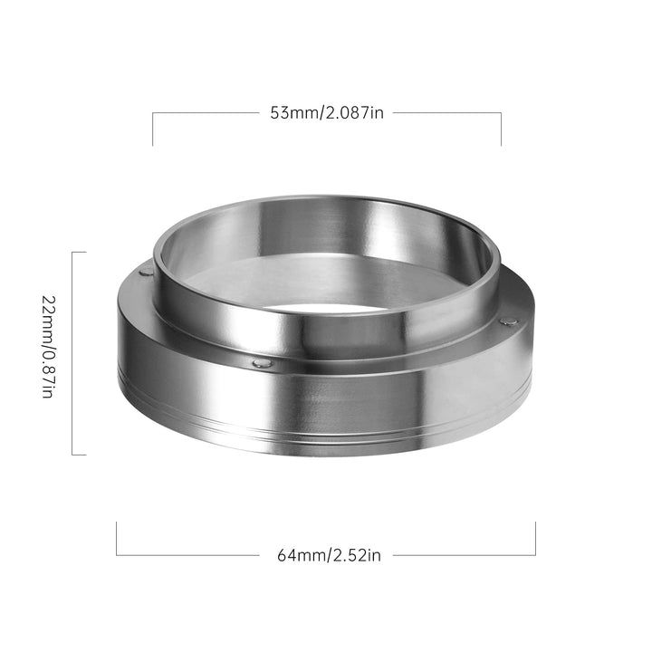 53mm Espresso Dosing Funnel with Magnet, Stainless Steel Coffee Dosing Ring Compatible with 54mm Portafilter
