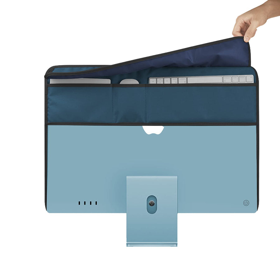 Dust Cover for 2021 Apple iMac(24-inch),Cover Compatible for iMac 2021 24 inch,Monitor Computer Protector Case,Protect Computer Screen Keep Clean (Blue)