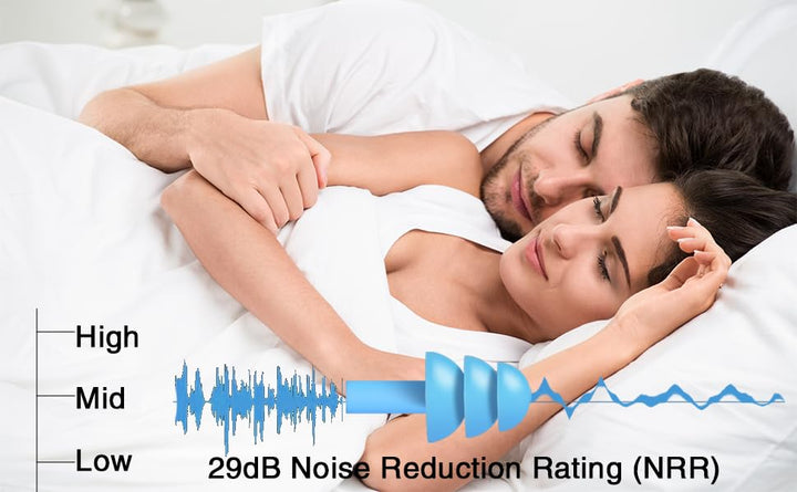 Noise Cancelling Ear Plugs with Cords 4 Pairs, Waterpro