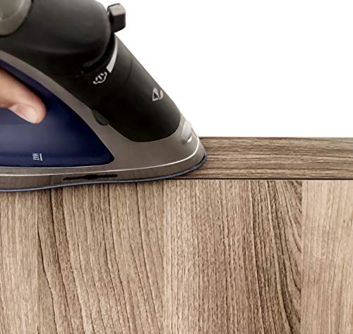 Walnut 3/4” X 50&#39; Roll of Plywood Edge Banding – Pre-glued Real Wood Veneer Edging – Flexible Veneer Edging – Easy Application Iron-on Edge Banding for Furniture Restoration – Made in USA