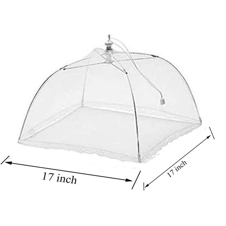 Kinmoers 6 Pack Mesh Food Cover for Outside,17 inch Mesh Plate Serving Tents Picnics Accessories,Mesh Food Fruit Screen Nets Keep Out Flies Wasp Bugs Mosquitoes for Outdoors Parties BBQs