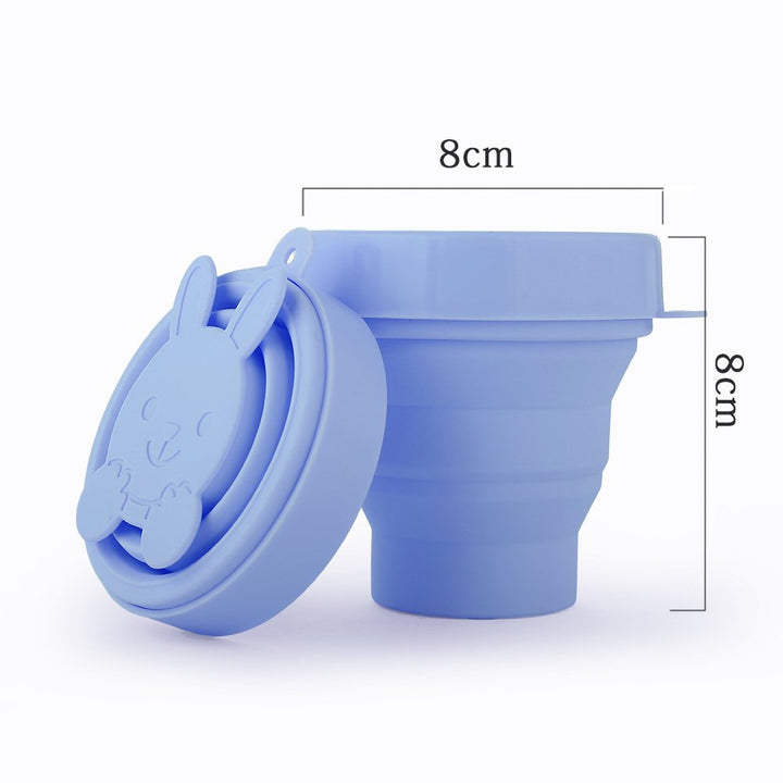 Collapsible Silicone Cup for Sterilizing Menstrual Cups and Storing Your Diva Cup - Foldable for Travel(Blue)