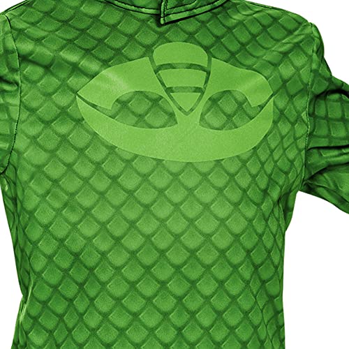 Gekko Classic Toddler PJ Masks Costume, Medium/3T-4T, Green