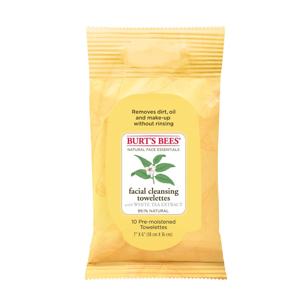 Burt&#39;s Bees Facial Care Facial Cleansing Towelettes with White Tea Extract 10 count Cleansers &amp; Scrubs (a)