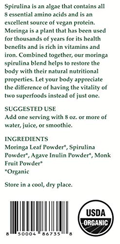 Cherie Sweet Heart Organic Moringa and Spirulina Blend 
