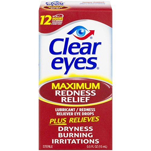 Clear Eyes Maximum Strength Redness Relief Eye Drops, 2