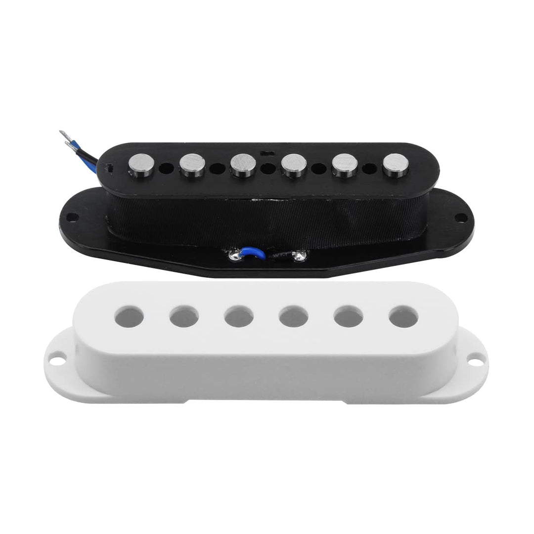 Alnico 5 Single Coil Pickups Flat Pole Guitar Neck/Middle/Bridge Pickup Set White
