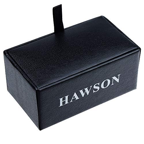 Mens Cufflinks with Chain - Stone and Anti-silver Tone 
