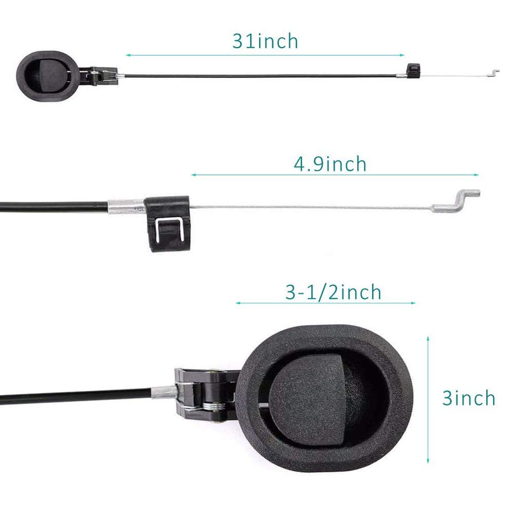 Sofa Chair Recliner Release Pull Handle 3 by 3.5 Replacement Parts with Cable, Fits Ashley Lazy Boy and Most Recliner Brands Couch Sofa Chair Furniture, Exposed Cable Length 4.9