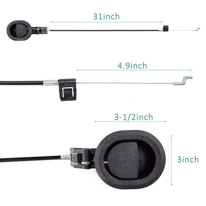 Sofa Chair Recliner Release Pull Handle 3 by 3.5 Replacement Parts with Cable, Fits Ashley Lazy Boy and Most Recliner Brands Couch Sofa Chair Furniture, Exposed Cable Length 4.9