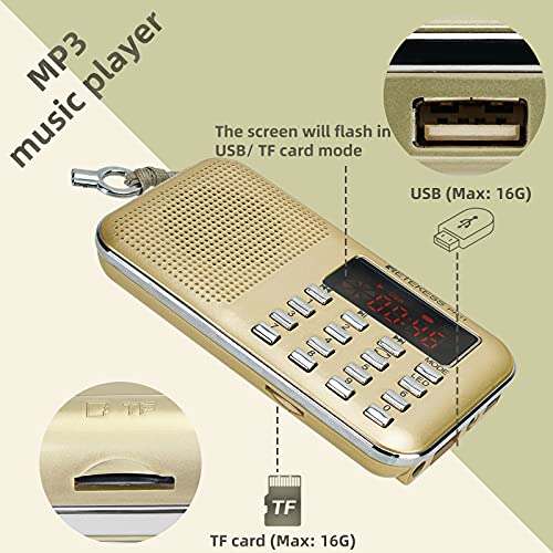 Retekess PR11 AM FM Radio Portable, Rechargeable Transi
