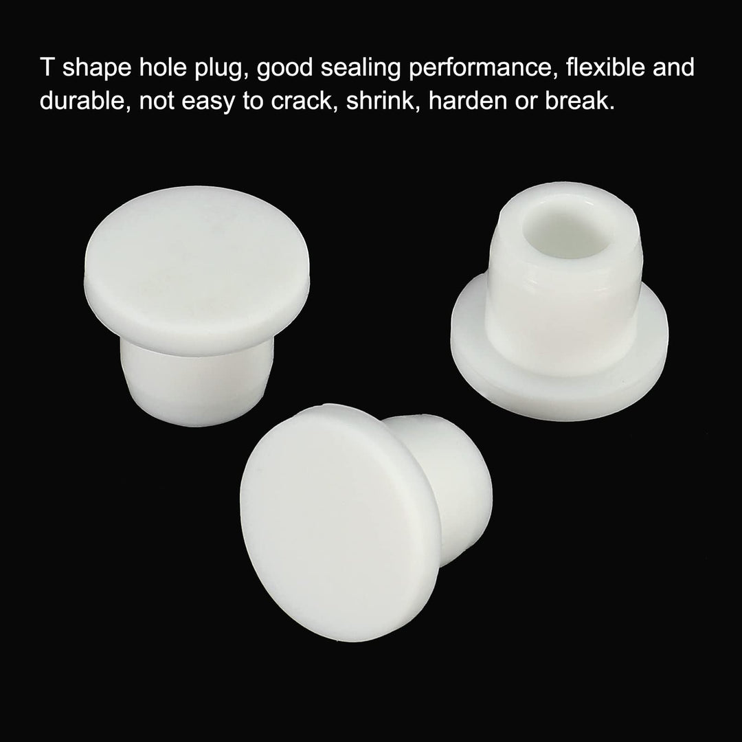 MECCANIXITY Silicone Rubber Hole Plug White Soft Flexib